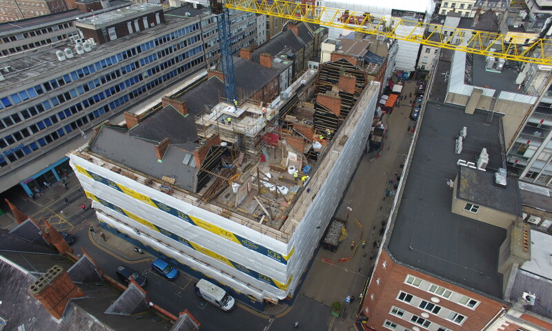 2 Central Aerial 02.05.23 Full Site Dame Court and Ex St Corner 1